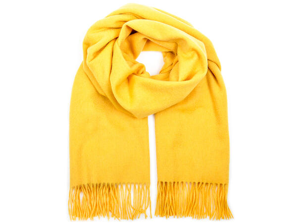 Dame skjerf ensf. ull  gul 65x180 Høst 